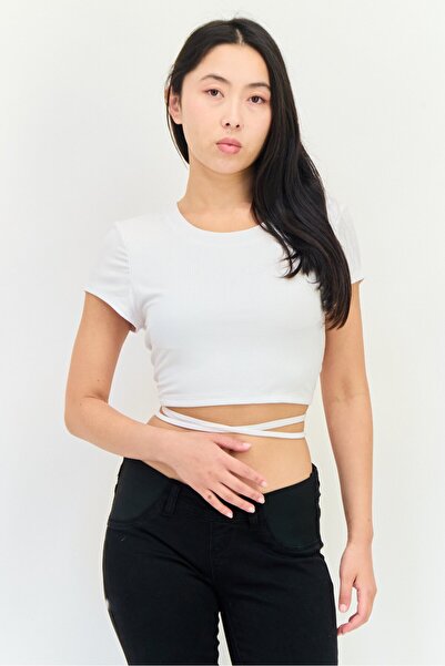 aerie Offline x Aerie Women Sportswear Fit Short Sleeve Outdoor Top, White