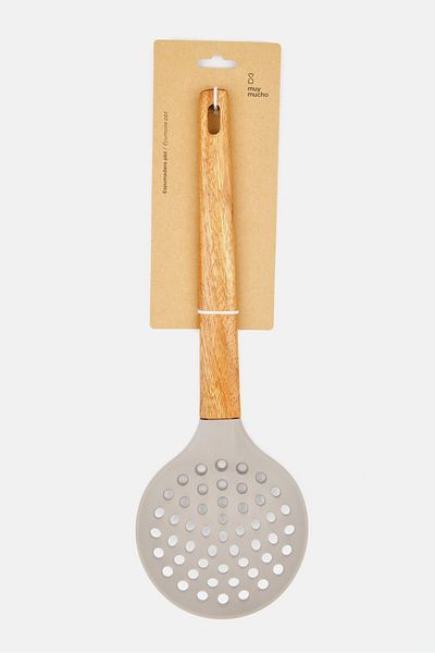 Muy Mucho PBT Wooden Dumpling Skimmer, Grey/Brown