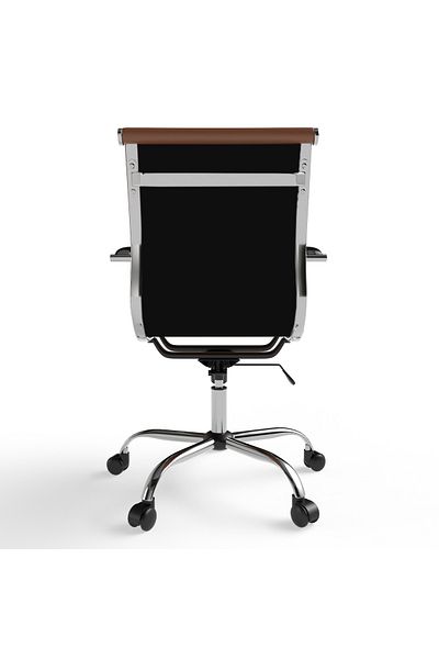 Mahmayi Modern UL UT-C031L Low Back PU Office Chair Ergonomic Chair - Choco Brown