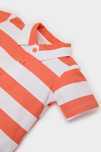 DeFacto New Season Baby Boy Striped Pique Short Sleeve Polo T-Shirt