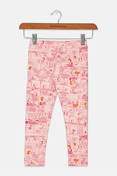 Puma Kids Girl Allover Print Pull On Leggings, Pink
