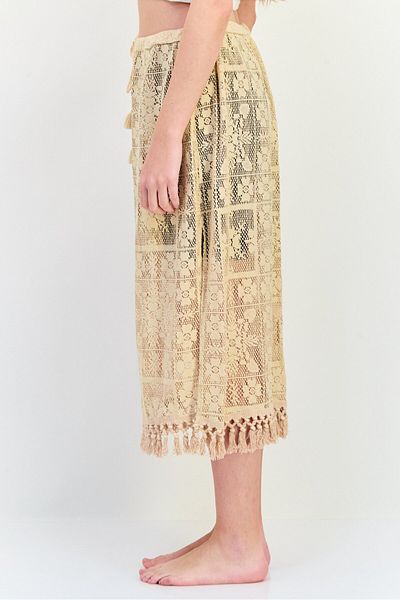 aerie Women Eyelet Cover Up Skirt, Beige
