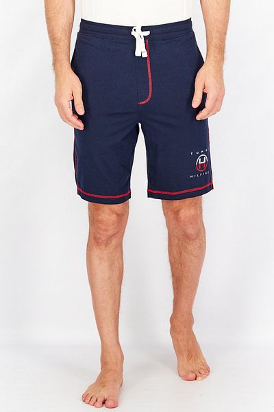 Tommy Hilfiger Men Drawstring Logo Print Pajama Short, Navy Blue