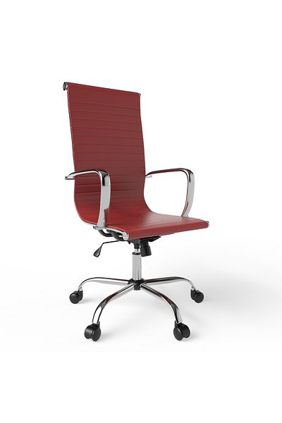 Mahmayi Modern UL UT-C031H High Back PU Office Chair Ergonomic Chair Ideal for Home Office - Maroon