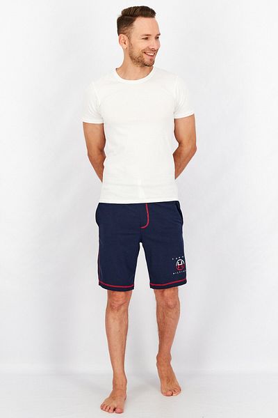 Tommy Hilfiger Men Drawstring Logo Print Pajama Short, Navy Blue