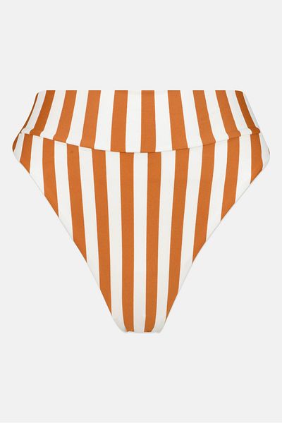 aerie Women Stripe Bikini Bottom, Multicolor
