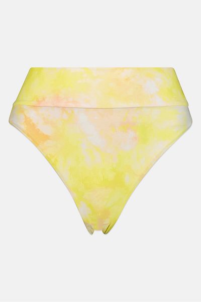 aerie Women Tie Dye Bikini Bottom, Yellow