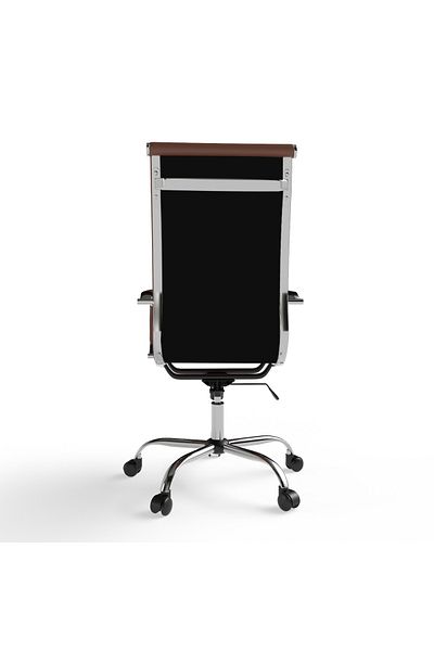 Mahmayi Modern UL UT-C031H High Back PU Office Chair Ergonomic Chair - Choco Brown