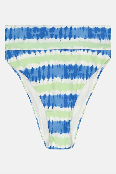 aerie Women Allover Print High Cut Bikini Bottom, Multicolor