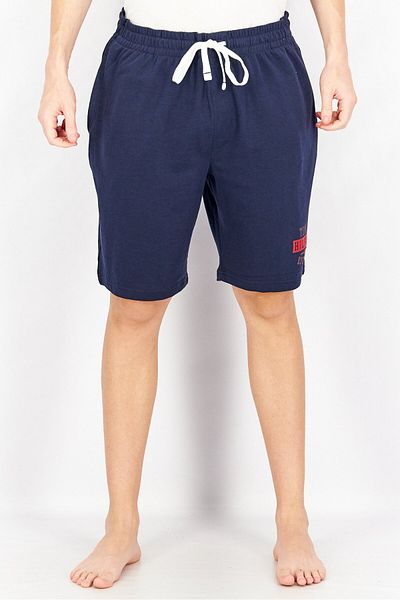 Tommy Hilfiger Men Drawstring Graphic Print Sleepwear Shorts, Dark Navy