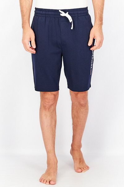 Tommy Hilfiger Men Drawstring Brand Logo Pajama Short, Navy Blue