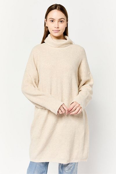 aerie Women Knitted Sweater Dress, Beige