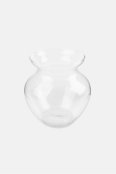 Muy Mucho Glass Vase, Transparent