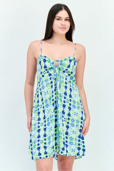 aerie Women Floral Print Mini Dress, Multicolor