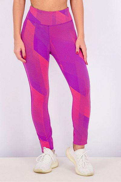 Reebok Women Sportswear Fit Lux 2 Leggings, Pink and Purple Combo