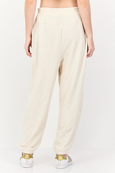 aerie Women Regular Fit Plain Jogger Pants, Cream