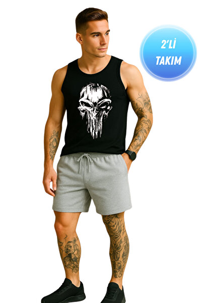 TREND ALİSSE Erkek 2'li Takım Şort ve Atlet - Spor Alt Üst Takım Atlet & Kısa...