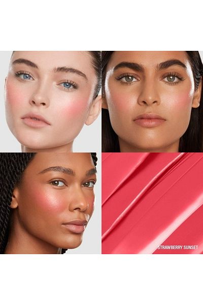 MAKEUP BY MARIO Soft Pop Plumping Cream Blush Veil Strawberry Sunset – Cherry Pink Glow, 5g