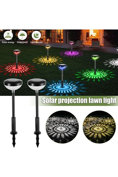 Joyful Box Set 2x Lămpi solare LED de grădină RGB cu două moduri de iluminare