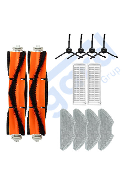 Asgard Grup Xiaomi Mop 2 Pro (MJST1SHW) - Compatibil cu Mop 2 Lite 2 perii principale 4 perii laterale 2 filtre 4 mopuri