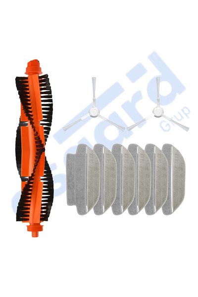 Asgard Grup Vi̇omi̇ Mop Pro, 3C, 3C Plus Compatible 1 Main Brush 2 Side Brushes 6 Mops
