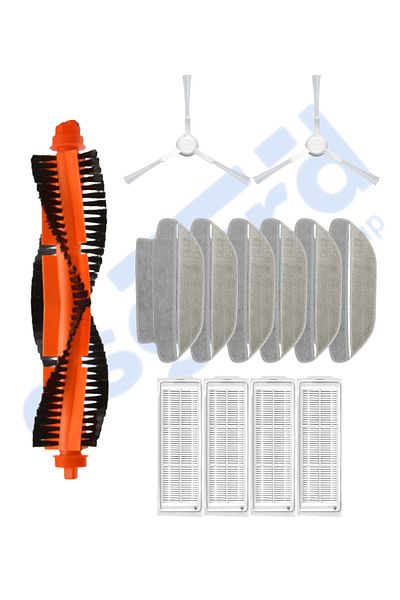 Asgard Grup Vi̇omi̇ Mop Pro, 3C, 3C Plus Compatible 1 Main Brush 2 Side Brushes 4 Filters 6 Mops