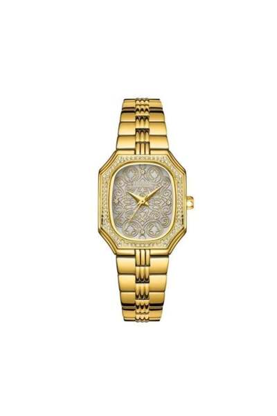 catera Katera Women's Watch with Golden Strap and Gray Dial