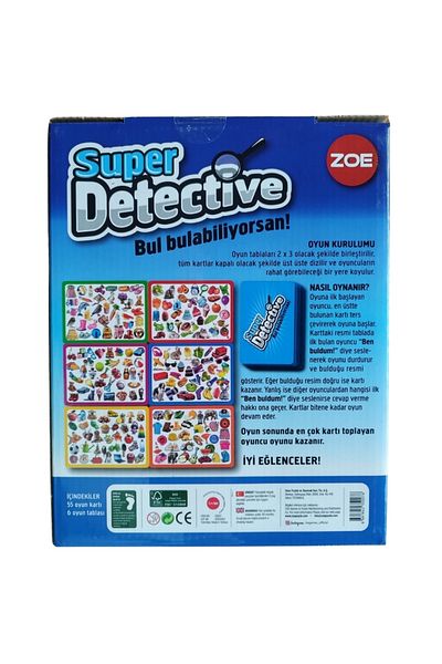ELDİPA Super Detective Intelligence and Attention Developing Card Game 55 Cards 6 Visual Tables 4+Age Educational Family Game