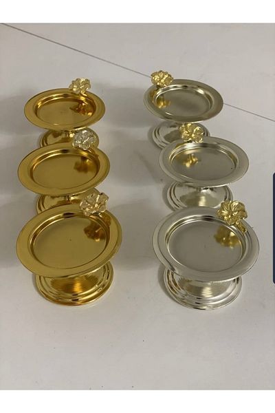 SEVA ÇELİK 3 GOLD 3 SILVER COLOR 6 PACK JAPANESE ROSE MACARON HOLDER COFFEE SIDE DELIGHT DELIGHT PRESENTATION SERIES