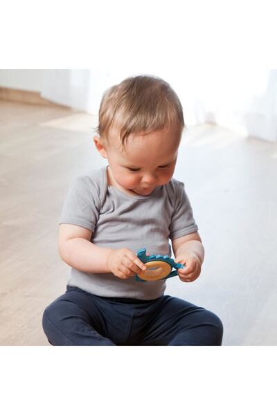 Grünspecht Jucarie organica pentru dentitie, din lemn si cauciuc , Dinozaur, Gruenspecht 688-00