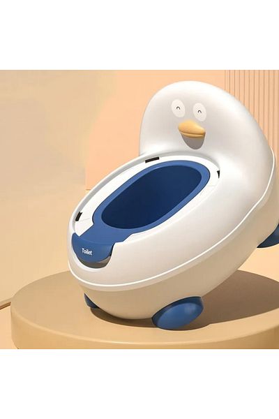 ABYZ Olită pentru copii cu scaun anatomic moale, design confortabil, albastru, perfectă pentru tranziția la toaletă