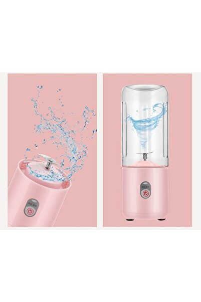 arvada Mini Blender Electric, Ourea, 80W, 20.000 RPM, 1300 MA, Portabil, Multifunctional, Roz