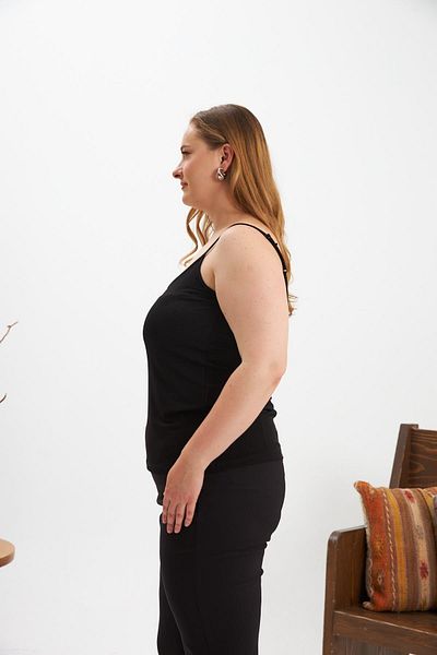 RMG Large Size Strap Undershirt Black