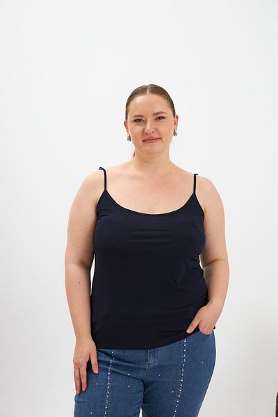 RMG Large Size Strap Undershirt Navy Blue