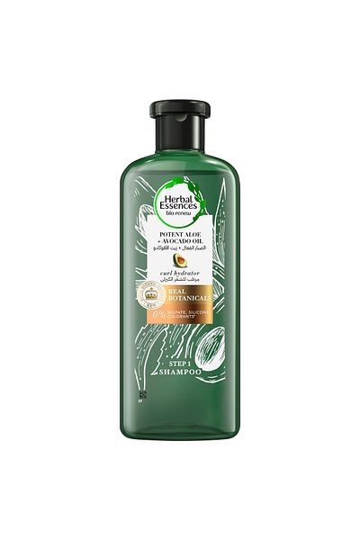 Herbal Essences Sulfate-Free Potent Aloe + Avocado Oil Hair Shampoo For Cleanse and Hydrate Curls 40