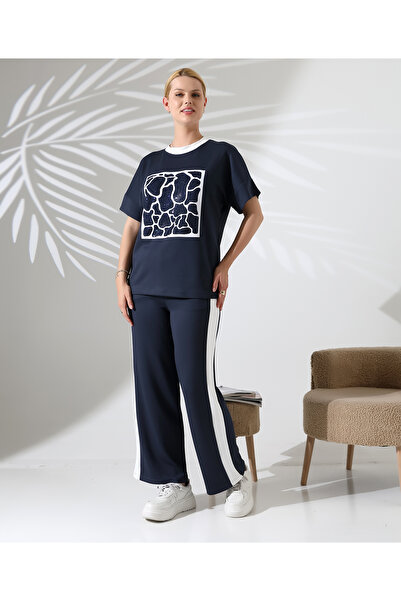 VirtuStore Flower Pattern Bottom-Top Dark Blue