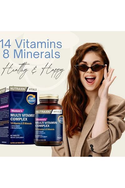 Nutraxin Nutraxin Women's Multivitamin – Daily Vitamins & Minerals for Energy, Immunity & Wellness – 60 Tabs