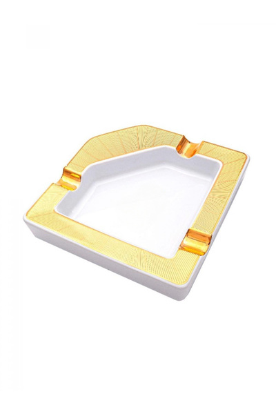 Parmida Gold - White Design Cigar Ashtray