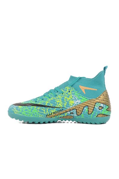 WALKWAY Turquoise-Gold Unisex Astroturf Field Shoes Laliga Air 600 g