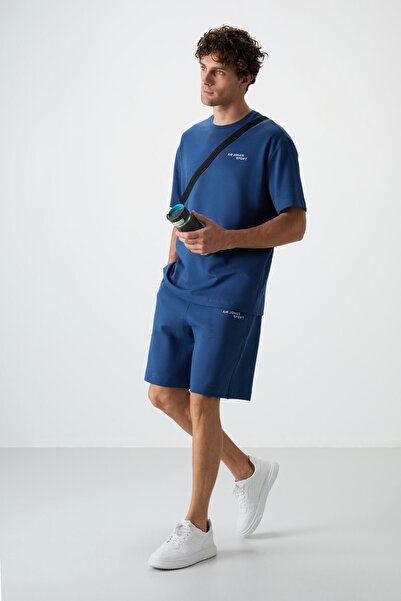 LOU MODA - Men's Short Sleeve Printed 2-Piece Tshirt-Shorts Set Cotton