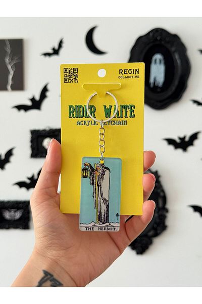 Planet Butik The Hermit Tarot Card Acrylic Keychain