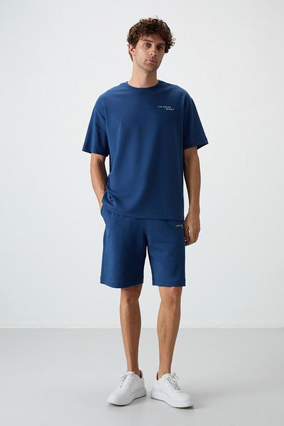 LOU MODA - Men's Short Sleeve Printed 2-Piece Tshirt-Shorts Set Cotton