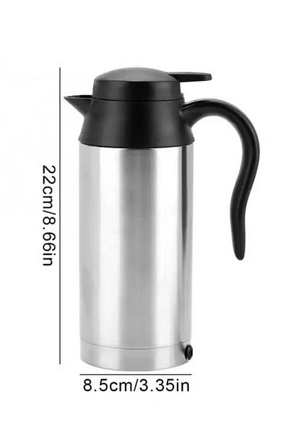 DLC Car Kettle Travel Coffee Maker 750ml Stainless Steel 12V Water Heater Mug