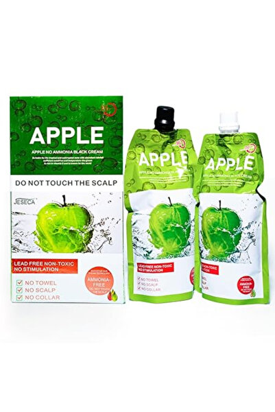 MACON صبغة شعر عشبية خالية من الأمونيا بلون التفاح | صبغة شعر سوداء طبيعية بمستخلصات فواكه عضوية