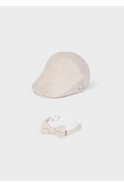 MAYORAL Baby Boy Beret Bow Tie Set Beige 9879