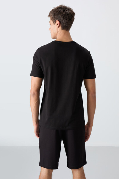 LOU MODA Men's Short Sleeve Printed 2-Piece Tshirt-Shorts Set Cotton