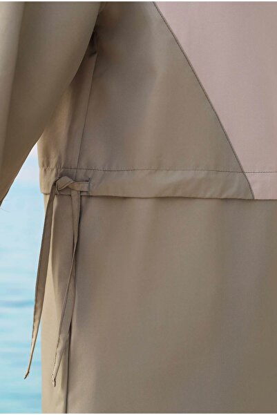 HEQA Costum de baie Hijab Garnili Kaki deschis