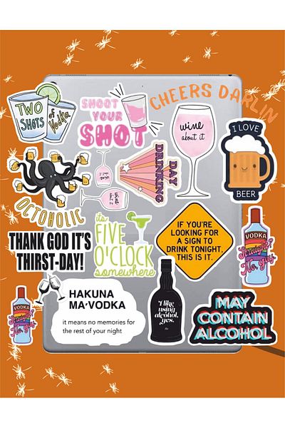 hediyenebak Cheers Darlin Sticker Set |   Laptop Agenda Notebook Tablet Phone Notebook Sticker Bullet Journal