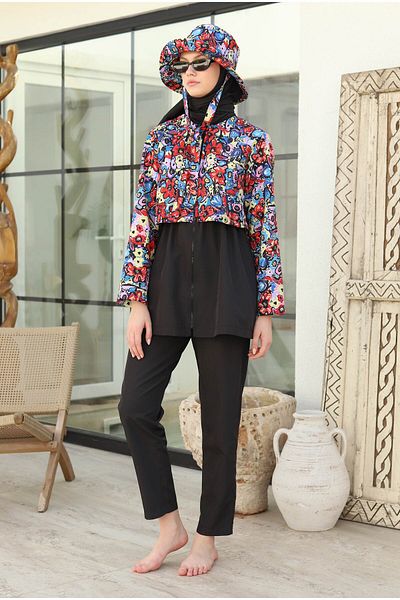 HEQA Κοντό μαγιό με σχέδιο Bloomix Pattern