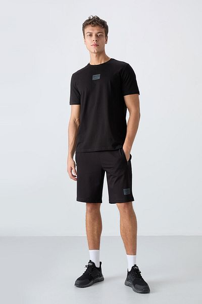 LOU MODA Men's Short Sleeve Printed 2-Piece Tshirt-Shorts Set Cotton